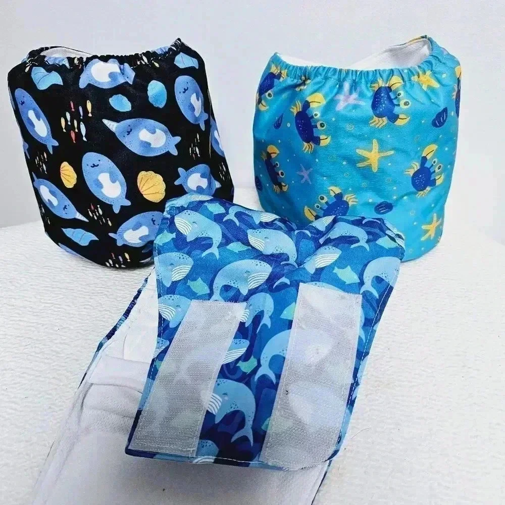 cute bone 3 pc padded male dog belly bands s/m